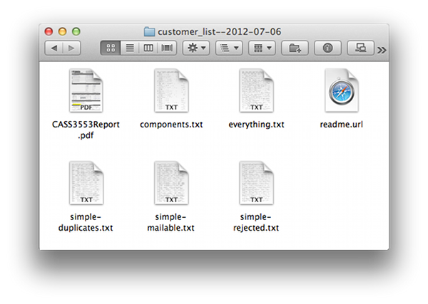 Contents of downloaded file