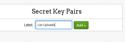 New secret key pair